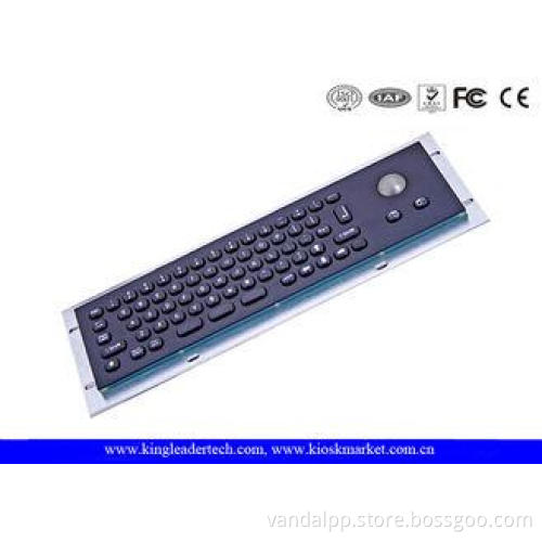 66 Keys Black Metal Keyboard Aluminum Alloy Back Panel With